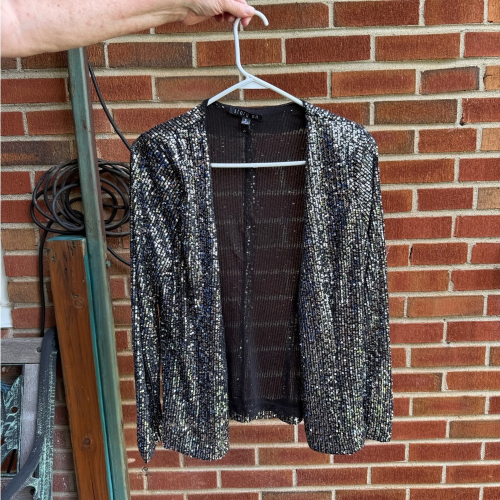 Glittery Black and Gold Women's Blouse